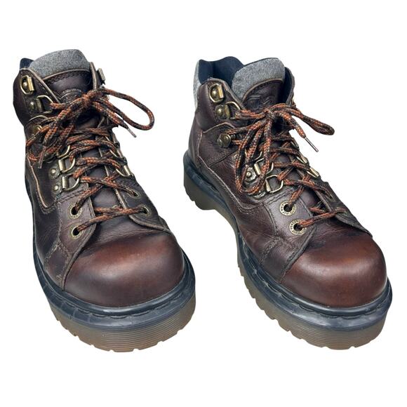 Vintage 90’s Dr. Martens DM’s Brown Made In England Combat Boots Size 4 US 6 - Picture 5 of 11